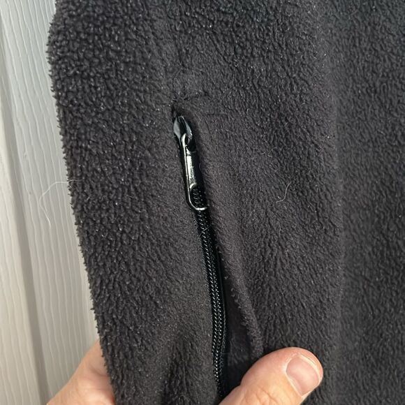 COLUMBIA Men's Size Large Black Fleece Vest Pockets Sleeveless Full Zip - Picture 4 of 6